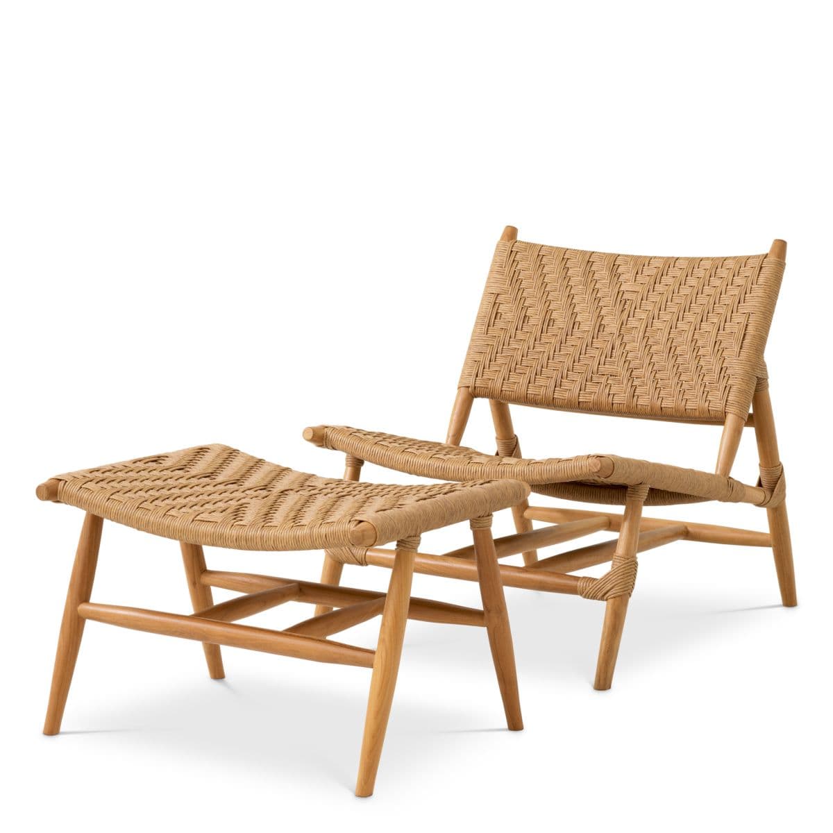Eichholtz Outdoor Chair and Foot Stool Laroc