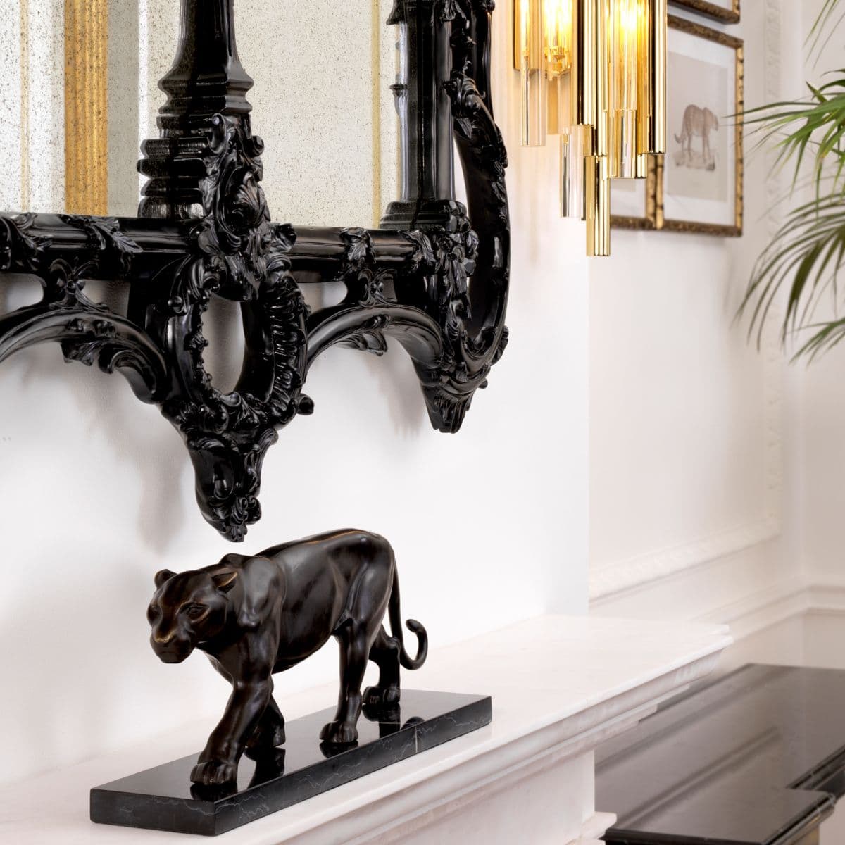 Eichholtz Panther on marble base — фото 4