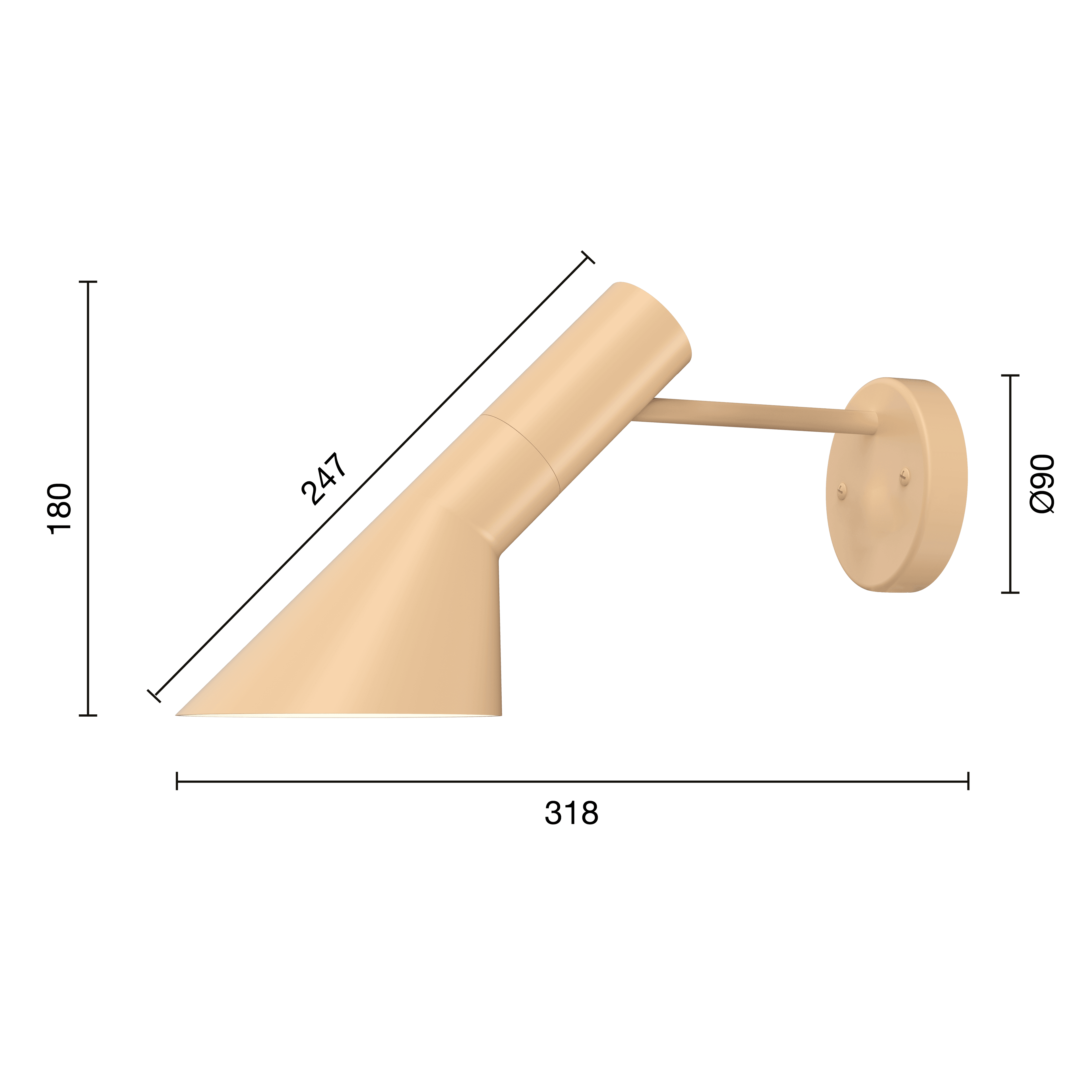 Louis Poulsen AJ Wall Lamp Warm sand — фото 4