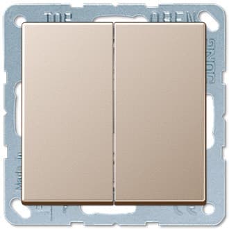 Выключатель 2-клавишный, Шампань, Eco Profi, Jung JUNG