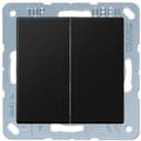 Выключатель 2-клавишный, Eco Profi, Черный матовый, Jung