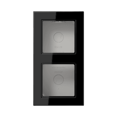 Jung Рамка для накладного монтажа, 2 пост, цвет черный, A CUBE, A5582BFASW A5582BFASW JUNG