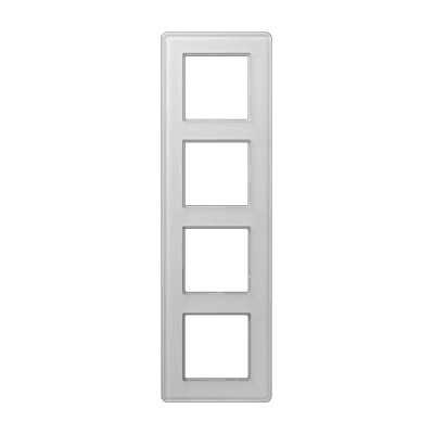 A VIVA Рамка 4-ная, стекло белый, Jung AV584GLMWW JUNG