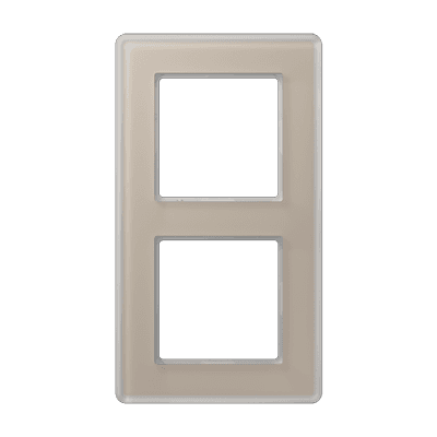 A VIVA Рамка 2-ная, стекло шампань, Jung AV582GLMCH JUNG