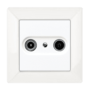Jung Eco Profi розетка телевизионная, цвет белый JUNG