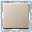 Переключатель 2-клавишный, Eco Profi, Шампань, Jung