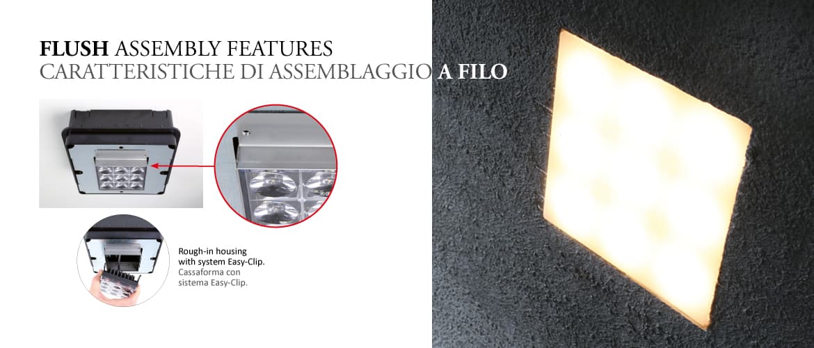 Встраиваемый светильник Castaldi Lighting AXEL SQUARE CONCRETE Castaldi Lighting