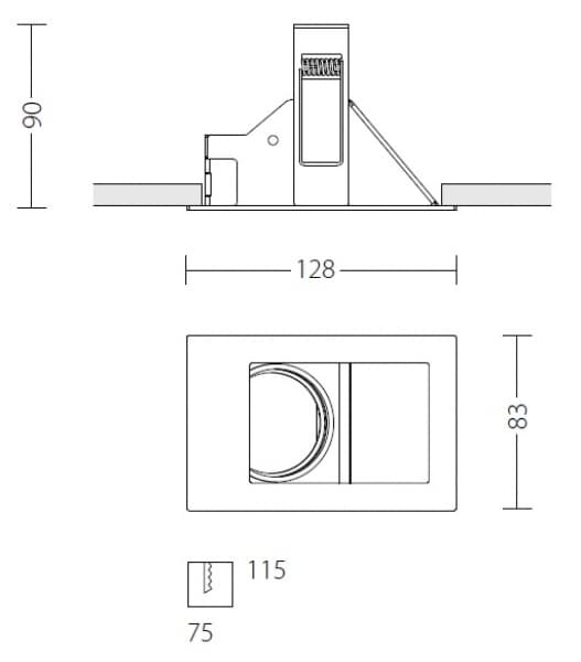 Встраиваемый светодиодный светильник Quattrobi MICROQUADRO LED Quattrobi