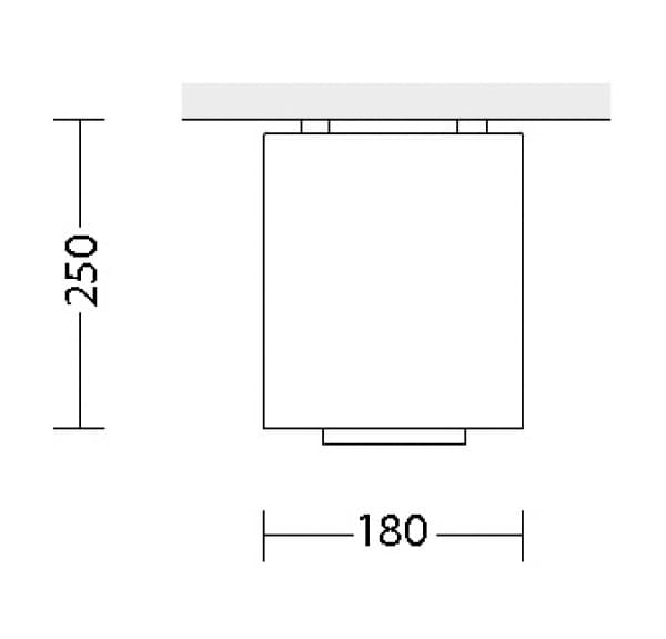 Потолочный светодиодный светильник Quattrobi KOR PLAFONE single Quattrobi