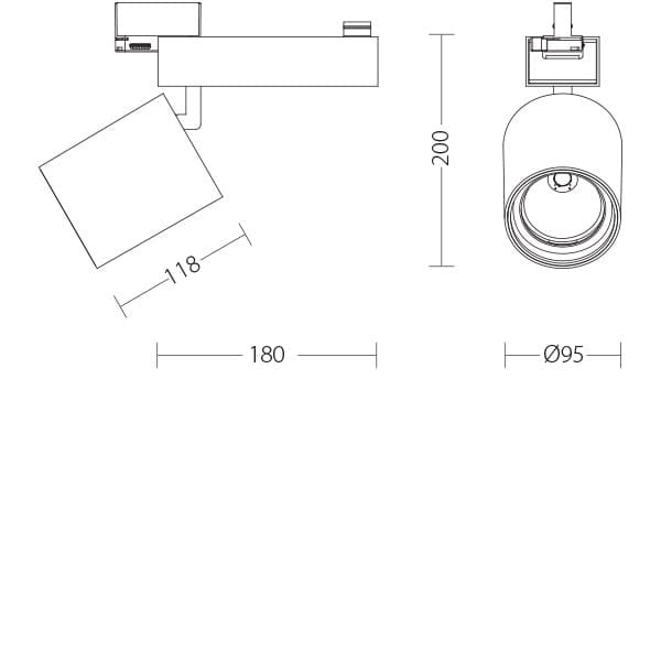 Трековый светодиодный светильник Quattrobi SAM95 FOOD Quattrobi