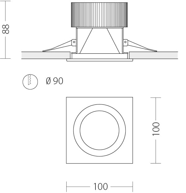 Встраиваемый светодиодный светильник Quattrobi SUNLIGHT Quattrobi