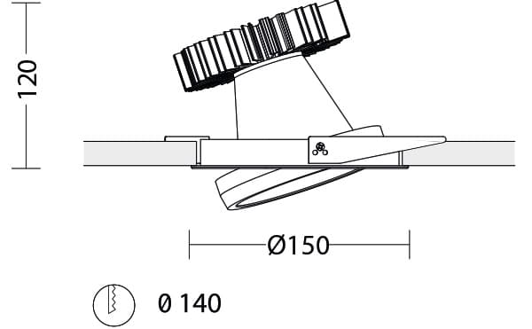 Встраиваемый светодиодный светильник Quattrobi SUNLIGHT Quattrobi