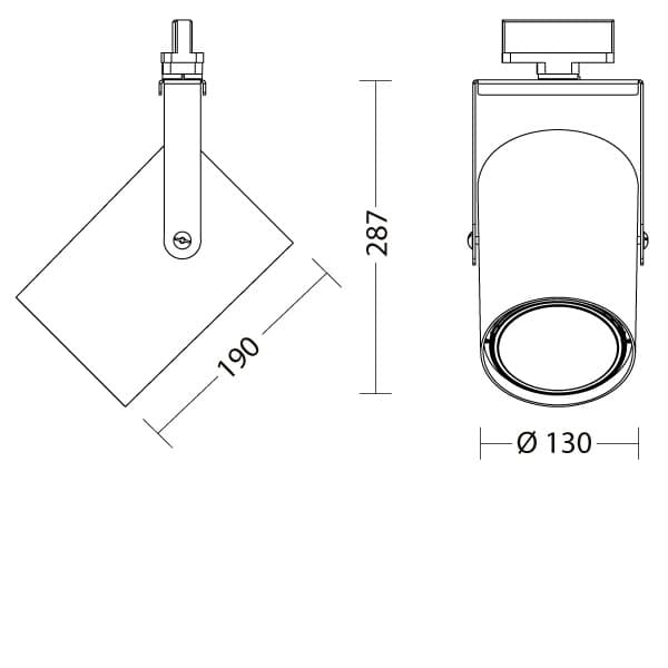 Трековый светодиодный светильник Quattrobi SMOKE Quattrobi