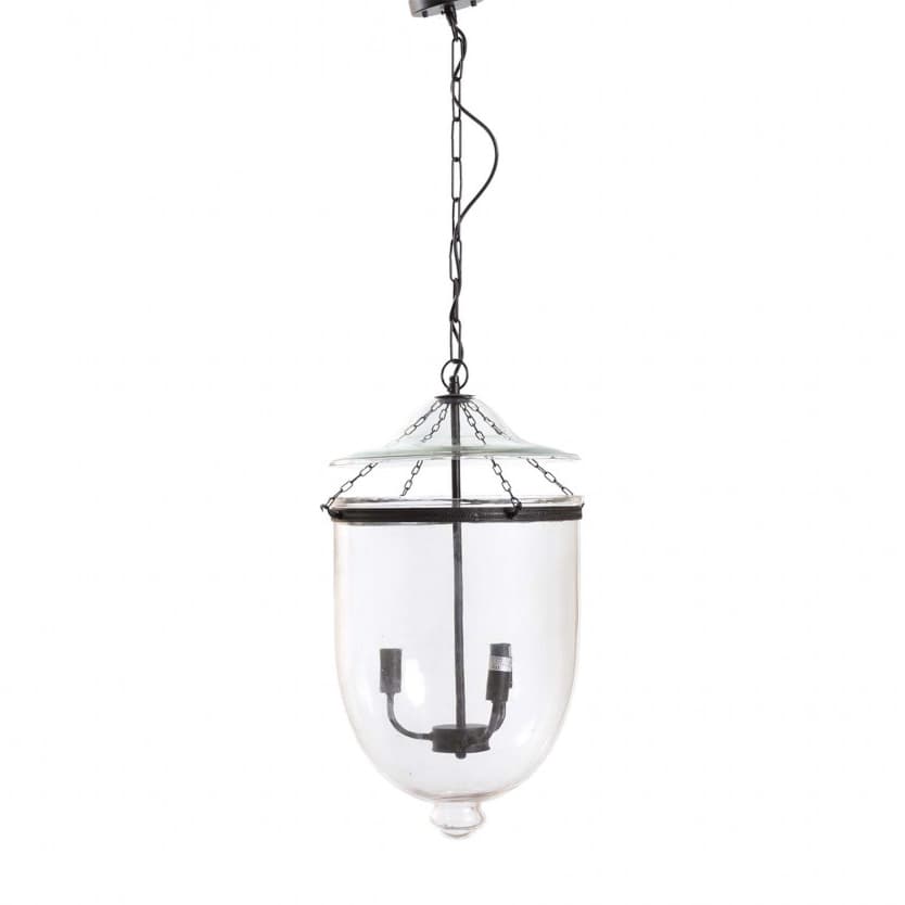 Подвесной светильник Becara Small glass and dark bronze ceiling lamp Becara