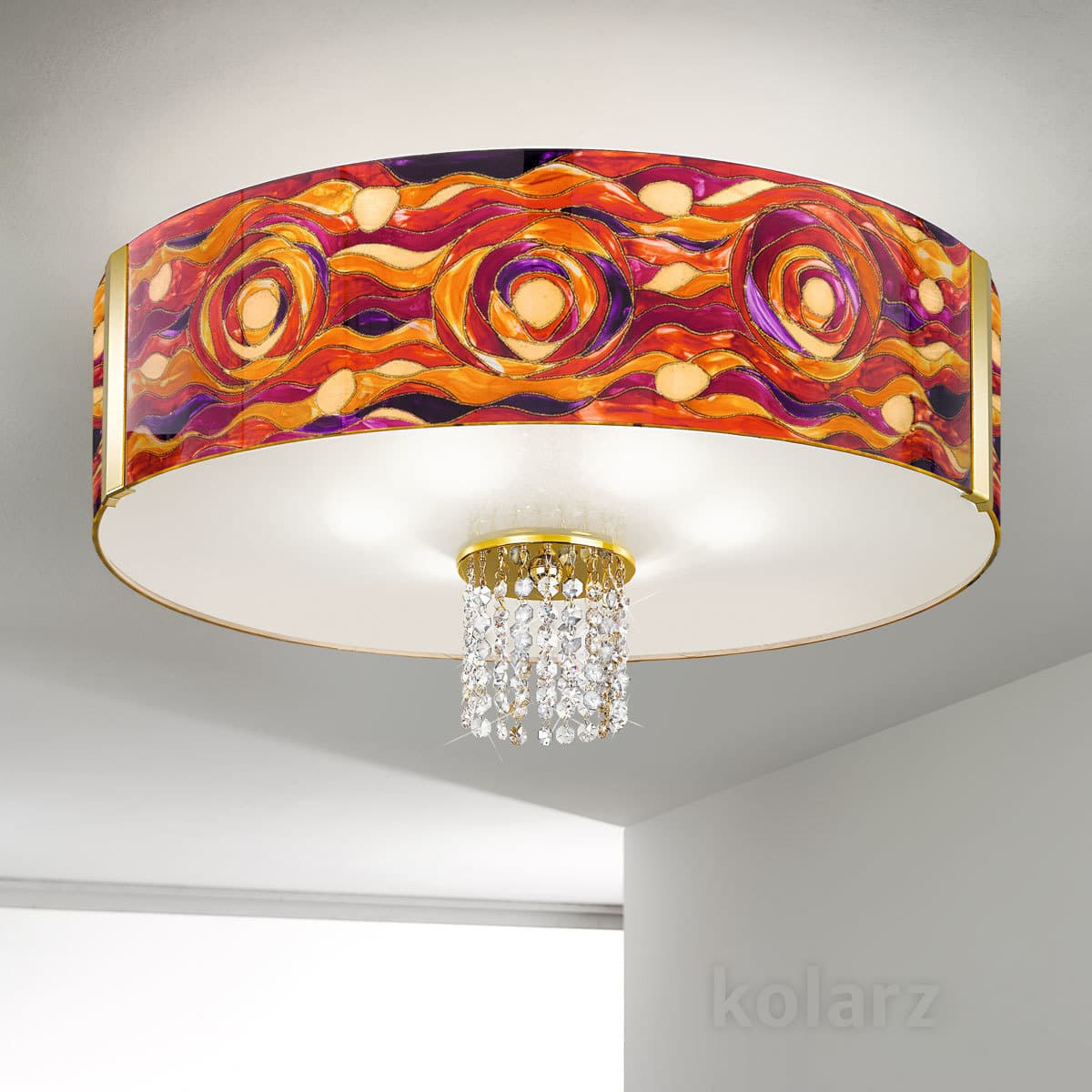 Потолочный светильник Kolarz EMOZIONE, Aqua Red, Ø60 KOLARZ