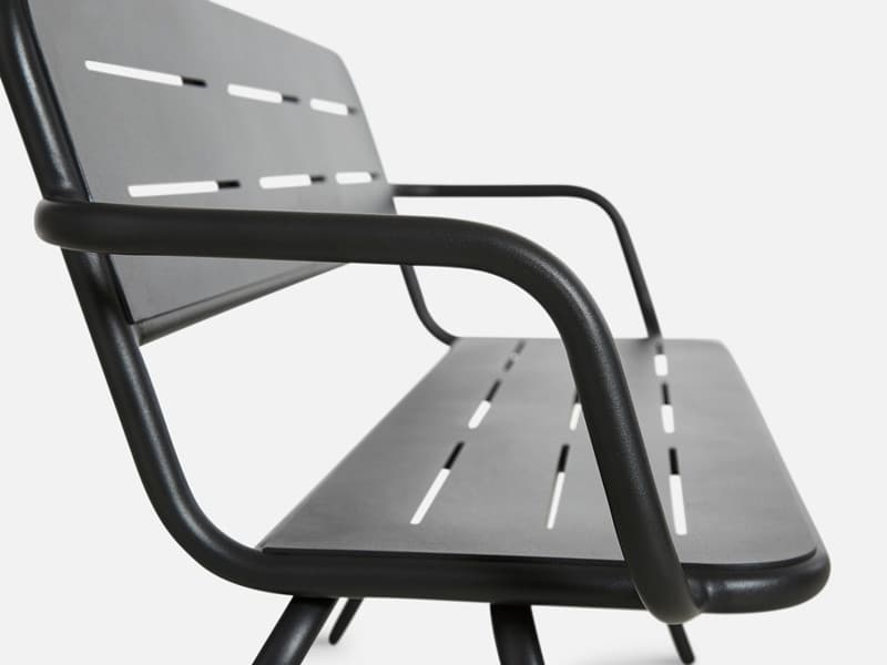 Скамейка WOUD RAY bench with armrest