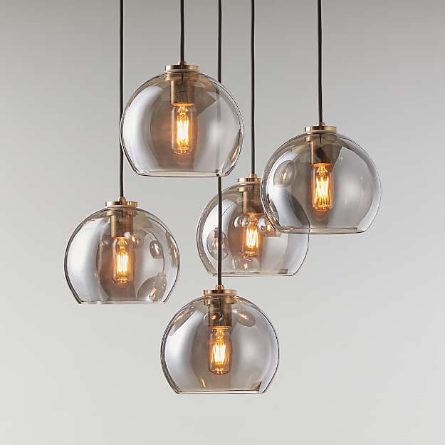 Подвесной светильник Crate and Barrel Arren Round 5-Light Pendant with Round Shades Crate and Barrel