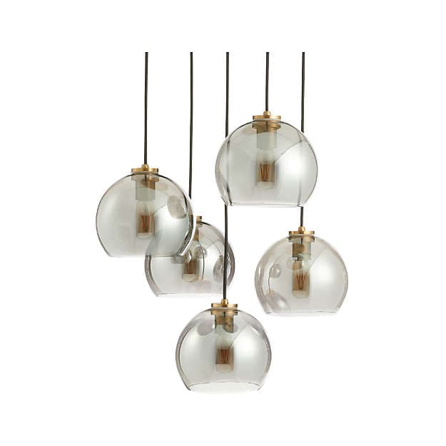 Подвесной светильник Crate and Barrel Arren Round 5-Light Pendant with Round Shades Crate and Barrel