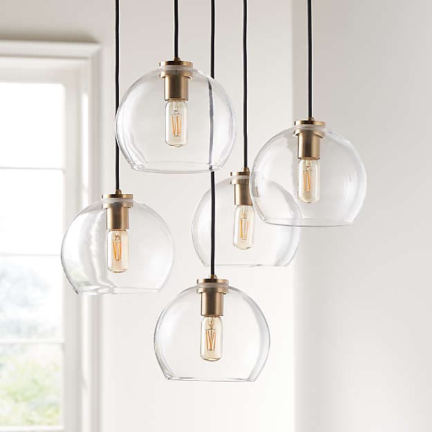Подвесной светильник Crate and Barrel Arren Round 5-Light Pendant with Round Shades Crate and Barrel