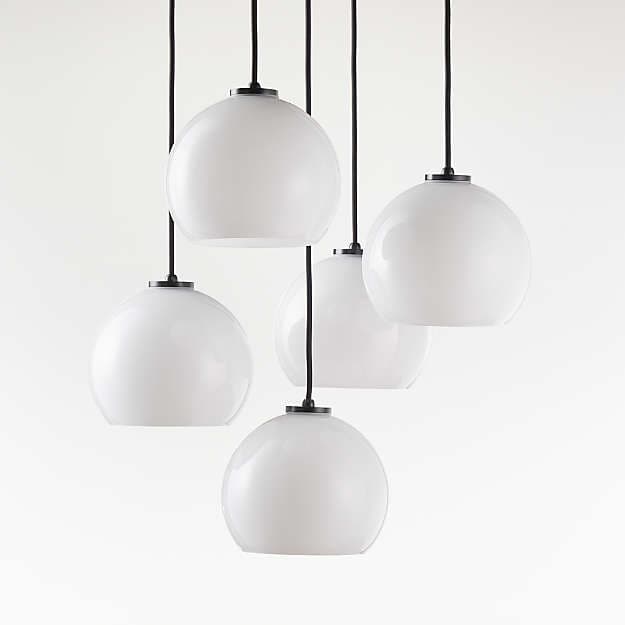 Подвесной светильник Crate and Barrel Arren Round 5-Light Pendant with Round Shades Crate and Barrel