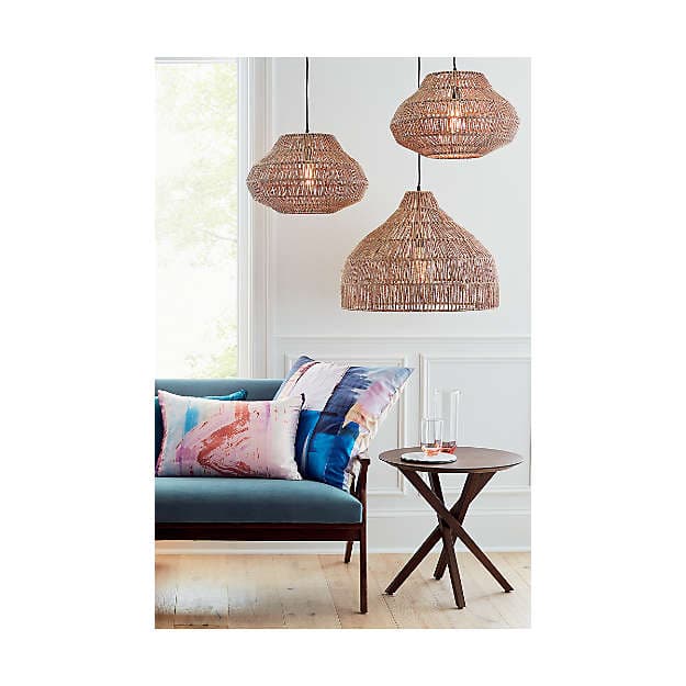 Подвесной светильник Crate and Barrel Cabo Small Woven Pendant Light Crate and Barrel
