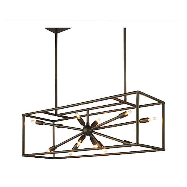 Люстра Crate and Barrel Jaxon Dark Brass Caged Starburst Chandelier Crate and Barrel