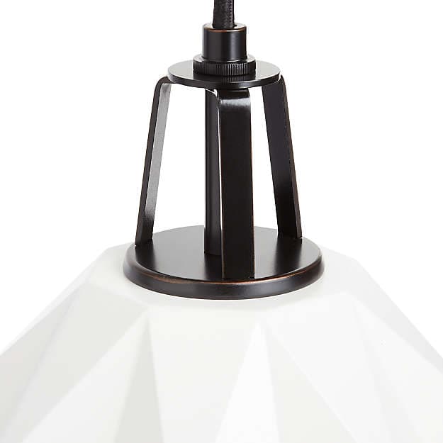 Подвесной светильник Crate and Barrel Maddox Faceted Pendant Small with Socket Crate and Barrel