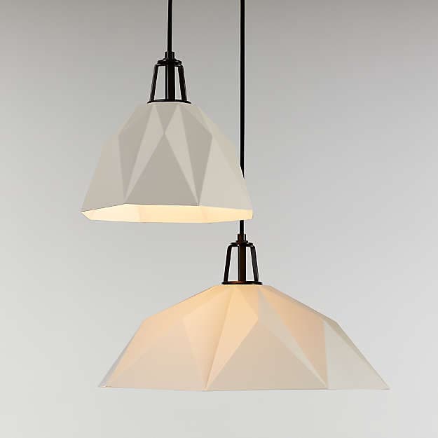 Подвесной светильник Crate and Barrel Maddox Faceted Pendant Small with Socket Crate and Barrel