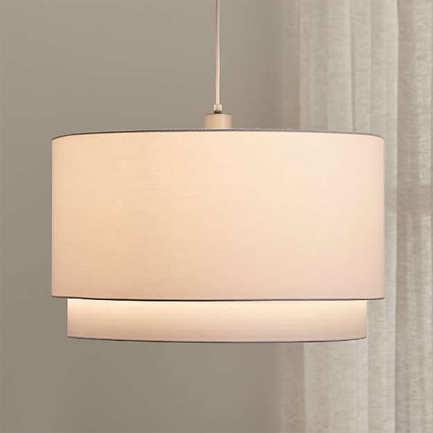 Подвесной светильник Crate and Barrel Meryl Double Drum Pendant Light Crate and Barrel