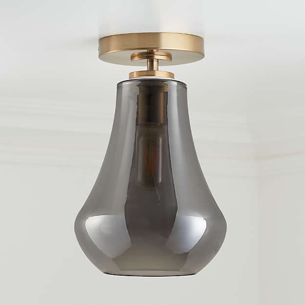 Потолочный светильник Crate and Barrel Arren Flush Mount Light with Teardrop Shade Crate and Barrel