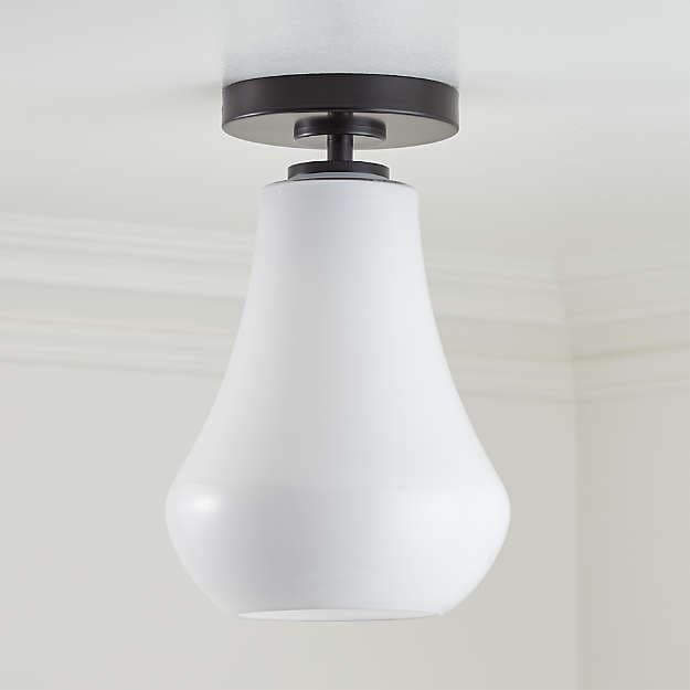 Потолочный светильник Crate and Barrel Arren Flush Mount Light with Teardrop Shade Crate and Barrel