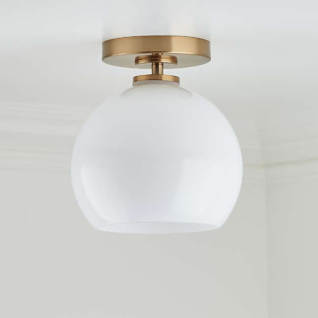 Потолочный светильник Crate and Barrel Arren Flush Mount Light with Round Shade Crate and Barrel