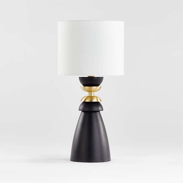 Настольная лампа Crate and Barrel Olsted Wood and Metal Table Lamp Crate and Barrel