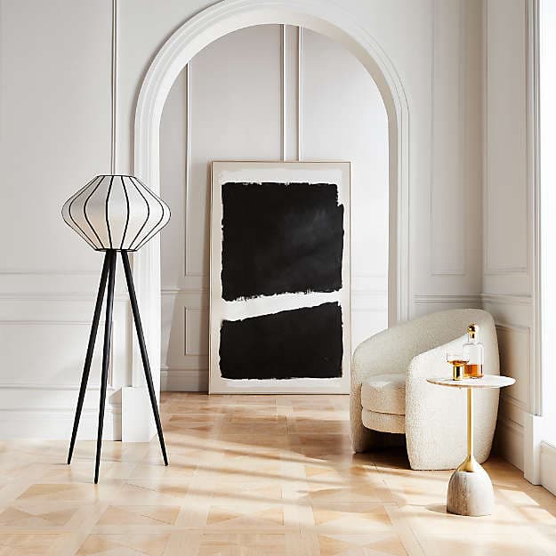 Торшер Crate and Barrel Starling Paper Lantern Floor Lamp Crate and Barrel