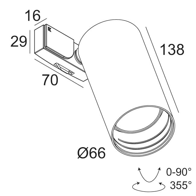 Трековый светильник Delta Light SUPERLOOP-SPY 66 92718 MDL Delta Light