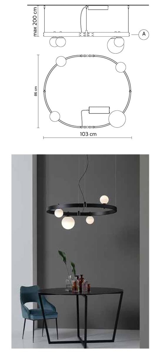 Подвесной светильник Karman Stant SE264 BB INT Karman