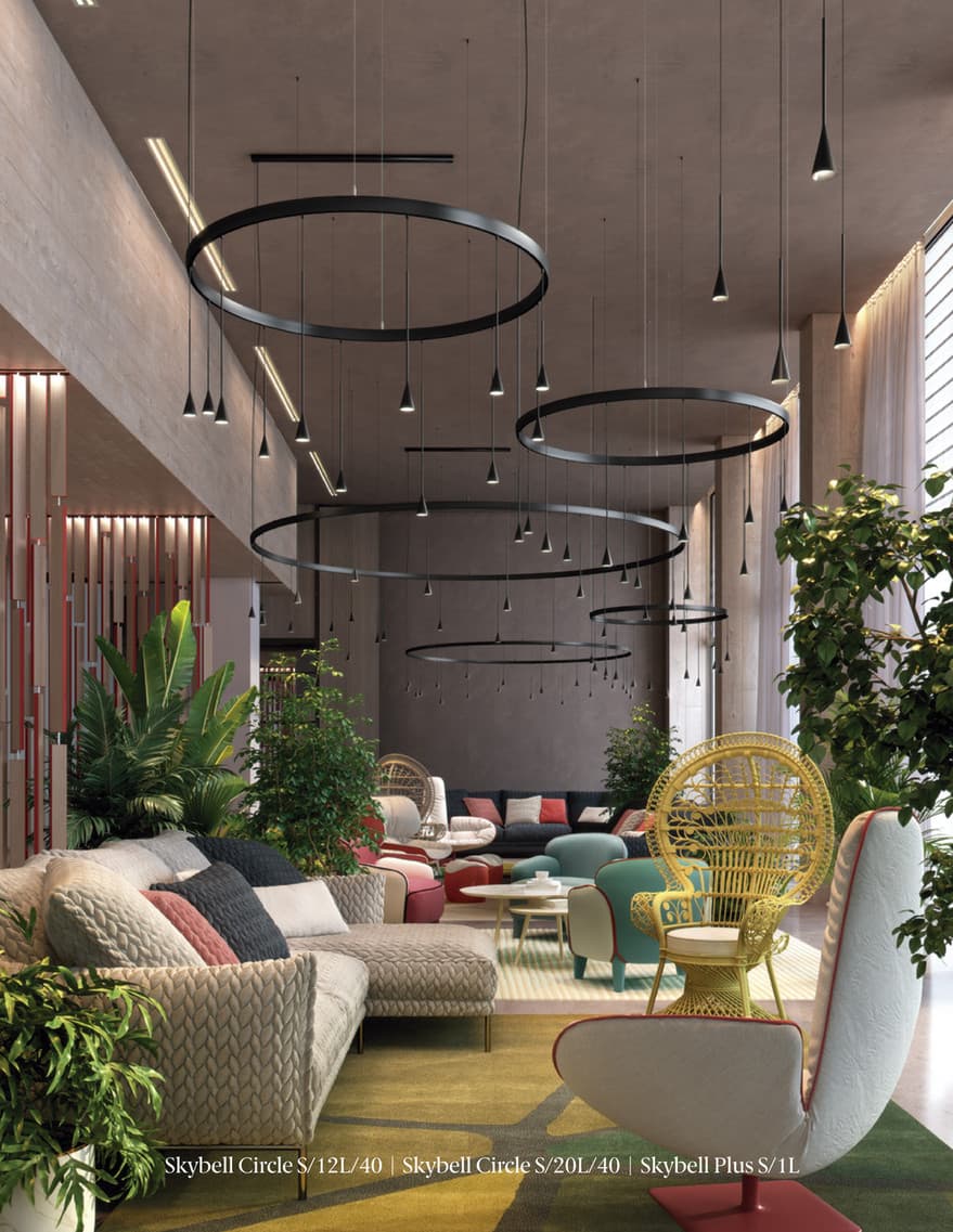 Подвесной светильник BOVER Skybell Circle S/12L/40 — фото 9