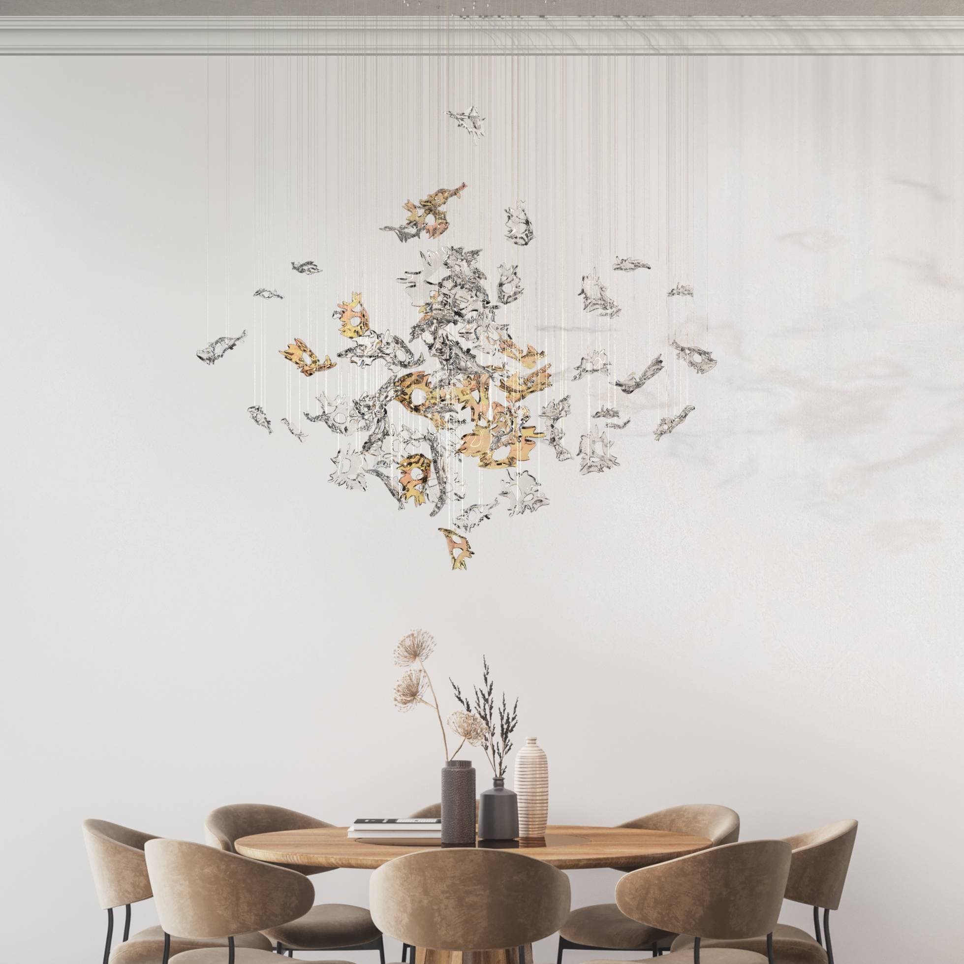 Подвесной светильник Lasvit Dancing Leaves Round M Lasvit