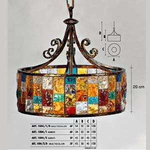 Подвесной светильник Longobard TOKYO 1004 amber 3F Longobard