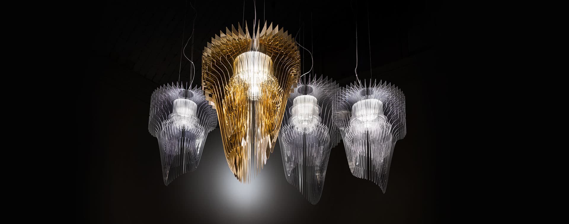 Люстра Slamp Aria Gold Slamp