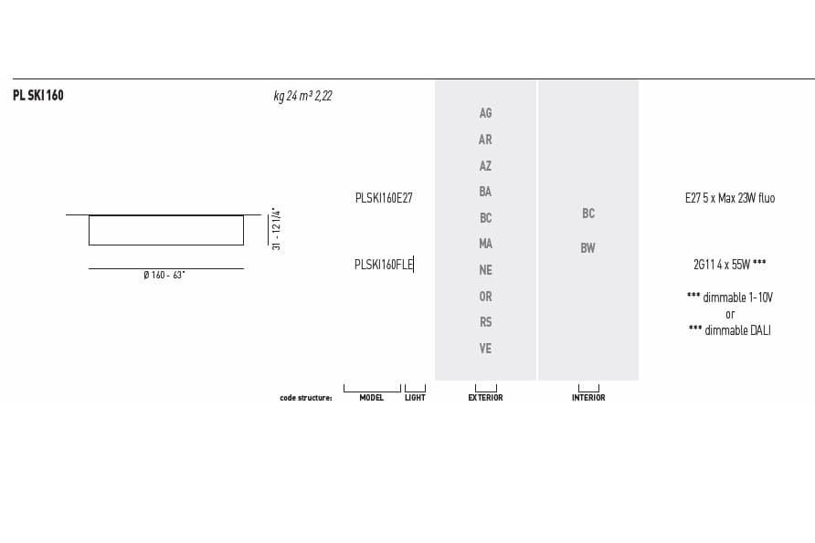 Потолочный светильник Axo Light (Lightecture) Skin PLSKI160 Axo Light (Lightecture)