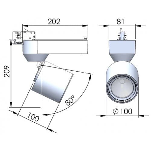 Трековый светодиодный светильник Lival Lean Cylinder Lival