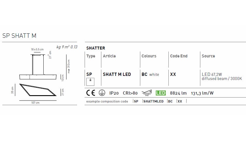 Подвесной светильник Axo Light (Lightecture) Shatter SPSHATTM LED Axo Light (Lightecture) — фото 3