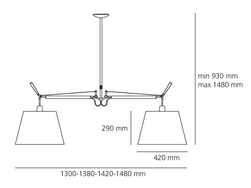 Подвесной светильник Artemide Tolomeo Suspension Basculante Artemide