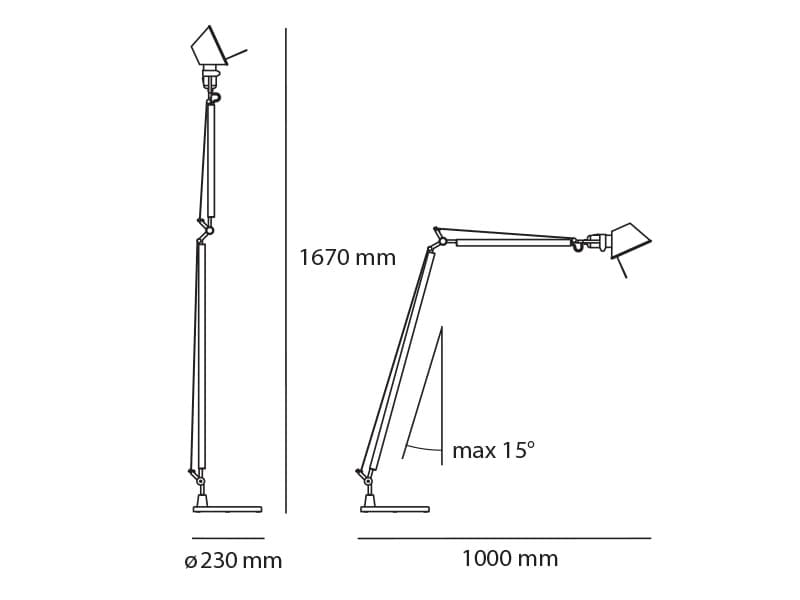 Торшер Artemide Tolomeo lettura Led Artemide