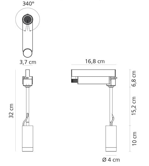 Трековый светодиодный светильник Artemide Architectural Vector - Track - Wide Flood Artemide Architectural