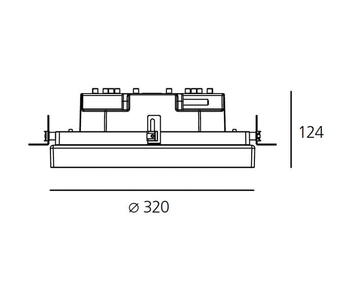 Встраиваемый в стену светильник Artemide outdoor Ego 320 vetro downlight Artemide outdoor