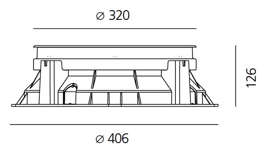 Встраиваемый в стену светильник Artemide outdoor Ego 320 vetro walk-over Artemide outdoor