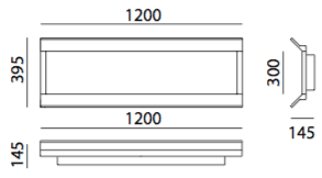 Настенно-потолочный светильник Artemide Architectural Gradian 1200x300mm Artemide Architectural