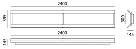 Настенно-потолочный светильник Artemide Architectural Gradian 2400x300mm Artemide Architectural